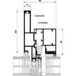Okno otwierane do wewnątrz zintegrowane z fasadą MB-SR50N IW ALUPROF - obrazek 2